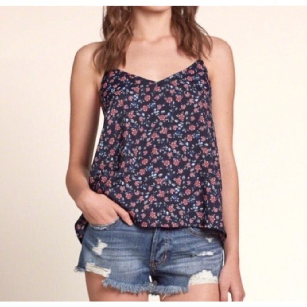 Hollister Floral Strappy Cami Tank Top - Size XS